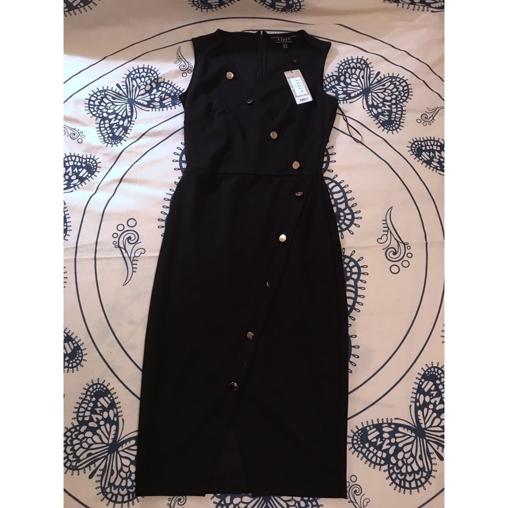 Lipsy button front bodycon dress